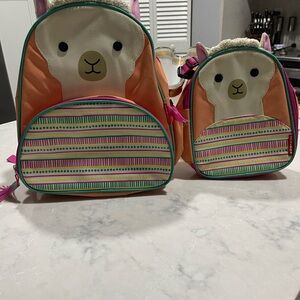 Skip Hop Orange Llama Backpack Duo